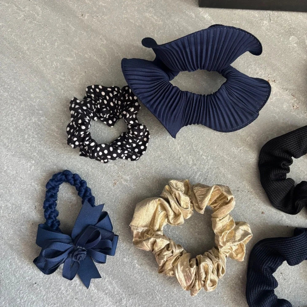 Hair Scrunchie Ties Ponynail Holder Accessories Lot of 11 Y2K Coquette  Preppy